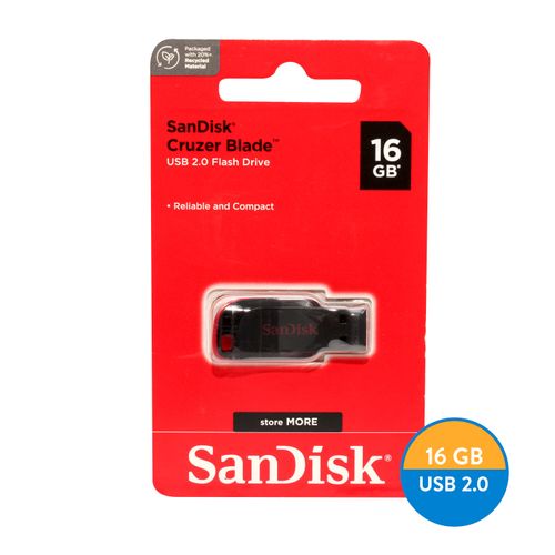 Memoria Sandisk Cruzer Blade Electric Black 16gb