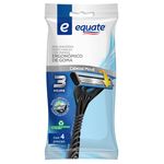 Rasuradoras-Desechables-Equate-3-Hojas-Mango-Ergon-mico-De-Goma-4Pzas-2-28459