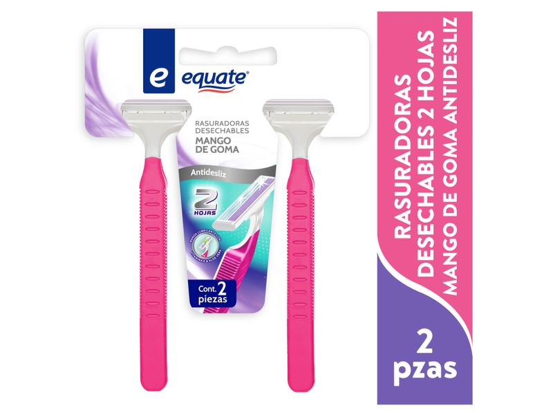 Rasuradoras-Desechables-Equate-2-Hojas-Mango-De-Goma-Antidesliz-2Pza-1-8802