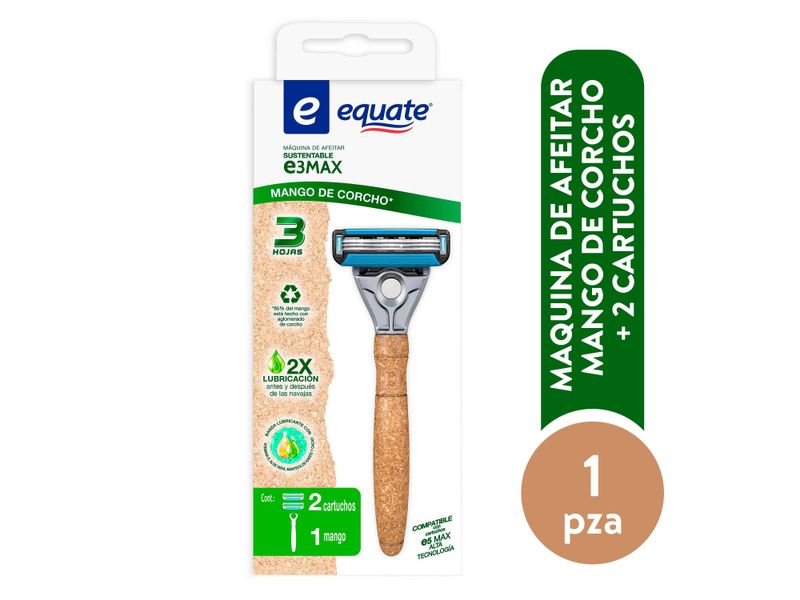 M-quina-De-Afeitar-Equate-Sustentable-E3-Max-Mango-De-Corcho-2-Cartuchos-1-28456