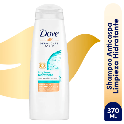 Shampoo Anticaspa Dove Limpieza Hidratante 2En1 - 370 ml