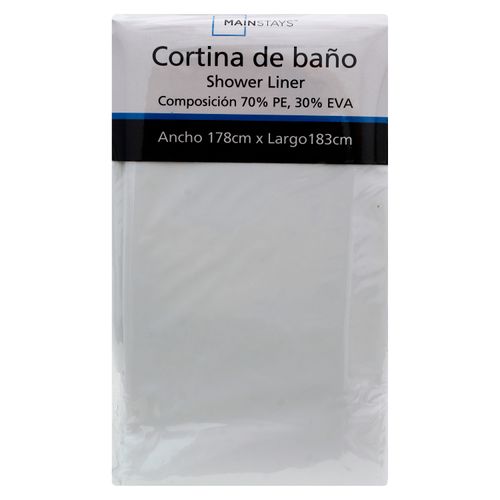 Cortina Para Baño Mainstays Color Blanca