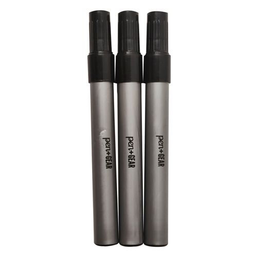 Marcadores Permanentes Pen Gear, color negro - 3 pzas