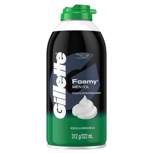 Espuma para rasurar Gillette Foamy Mentol 322 ml