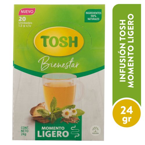 Té Tosh  Infusion Momento Ligero Ingredientes Naturales - 24 g