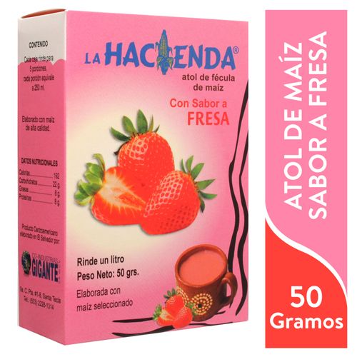 Fecula La Hacienda Sabor A Fresa - 50 g