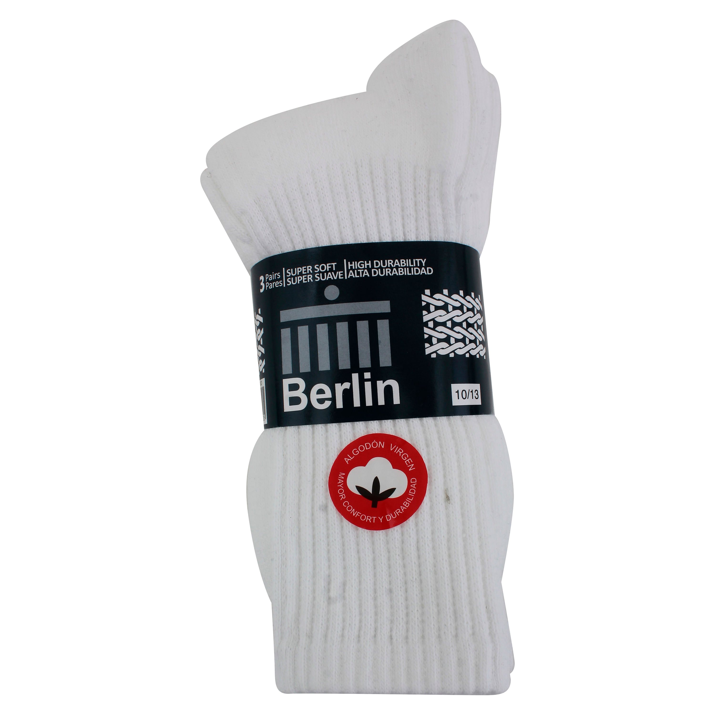 Pack de 3 calcetines con caña antipress de algodón Posets