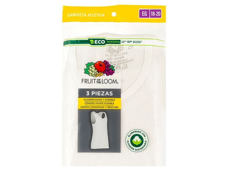 Camiseta-Fruit-Of-The-Loom-para-Ni-os-Color-Blanco-3-Pack-Talla-XL-1-32326