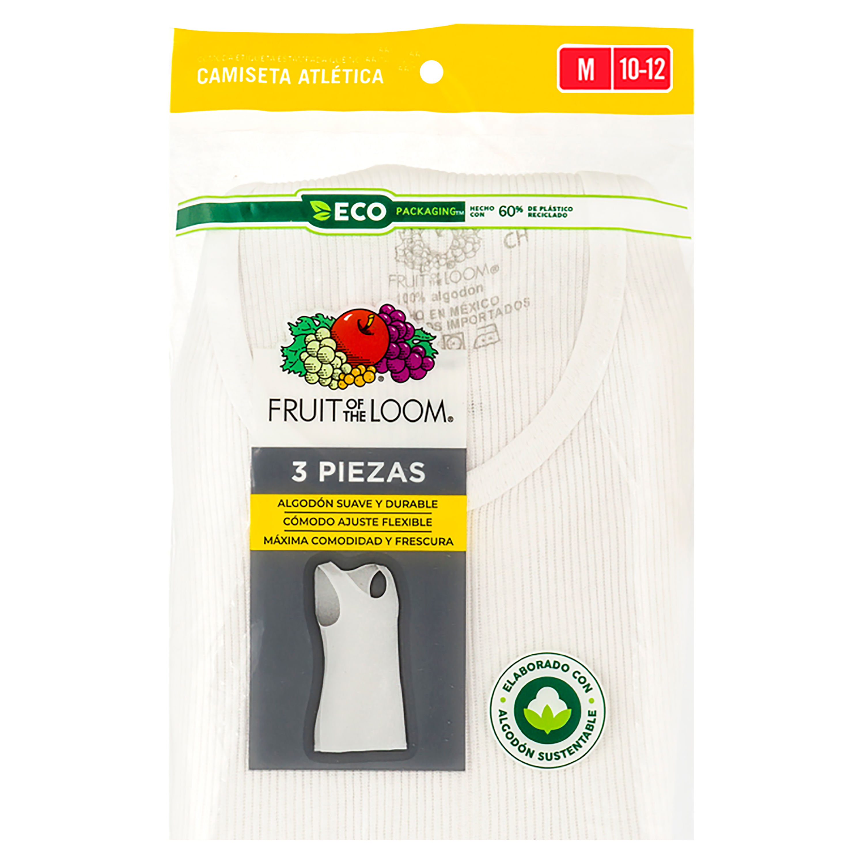 Camiseta-Fruit-Of-The-Loom-para-Ni-os-Color-Blanco-3-Pack-Talla-M-1-32327