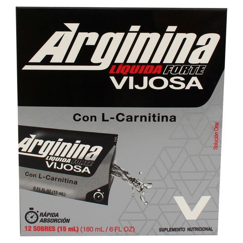 Arginina Liquida Vijosa, Fortiplex - 12 Sobres