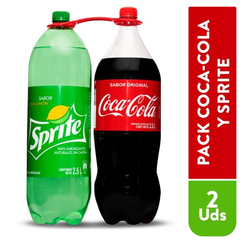 Gaseosa Coca Cola+Sprite regular 2pack - 5 L