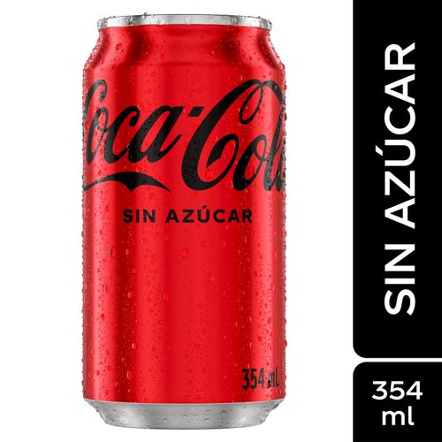 Gaseosa Coca Cola Sin Azúcar Lata - 354 ml