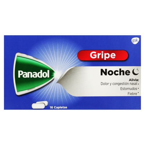 Antigripal, Panadol Gripe Noche, Caja 16 Tabletas