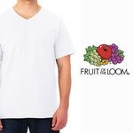 Tshirt-Fruit-Of-The-Loom-para-Caballero-Cuello-V-Color-Blanco-Talla-XL-5-35578