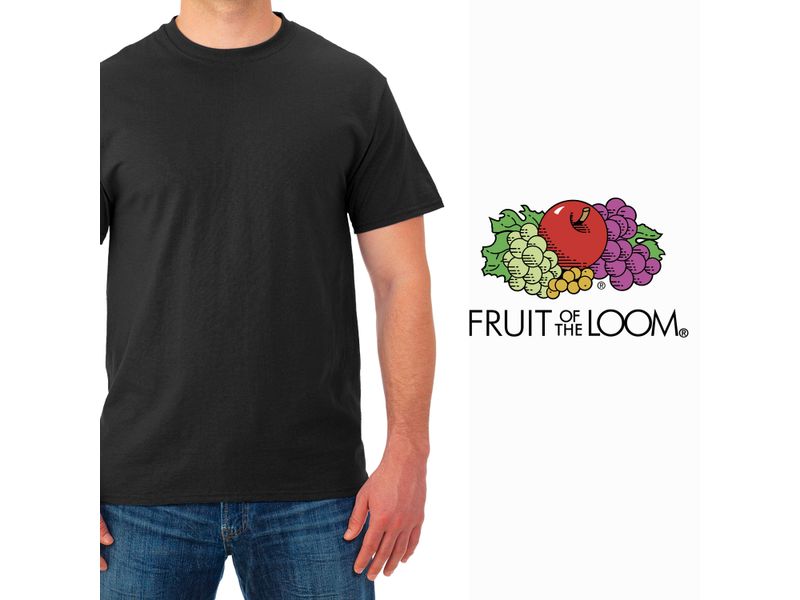 Tshirt-Fruit-Of-The-Loom-para-Caballero-Cuello-Redondo-Color-Negro-Talla-M-5-35580