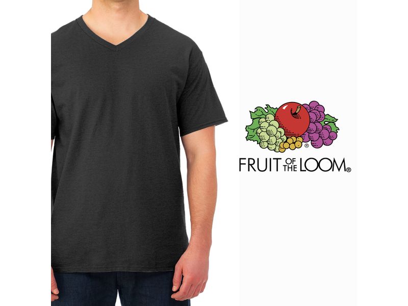 Tshirt-Fruit-Of-The-Loom-para-Caballero-Cuello-V-Color-Negro-Talla-XL-5-35586