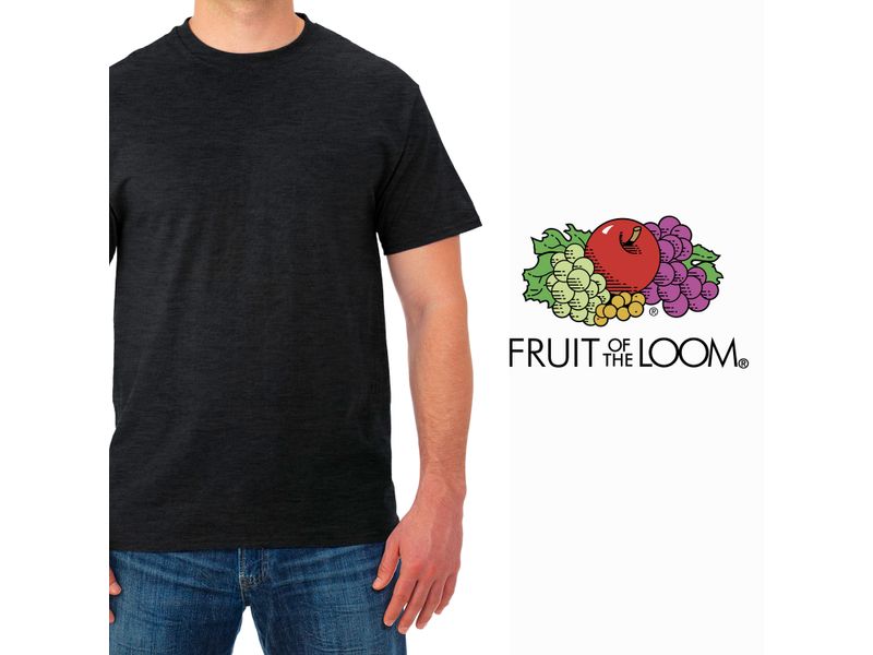 Tshirt-Fruit-Of-The-Loom-para-Caballero-Cuello-Redondo-Color-Gris-Oscuro-Talla-M-5-35596