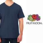 Tshirt-Fruit-Of-The-Loom-para-Caballero-Cuello-V-Color-Azul-Talla-XL-5-35602