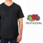 Tshirt-Fruit-Of-The-Loom-para-Caballero-Cuello-V-Color-Gris-Oscuro-Talla-M-5-35850