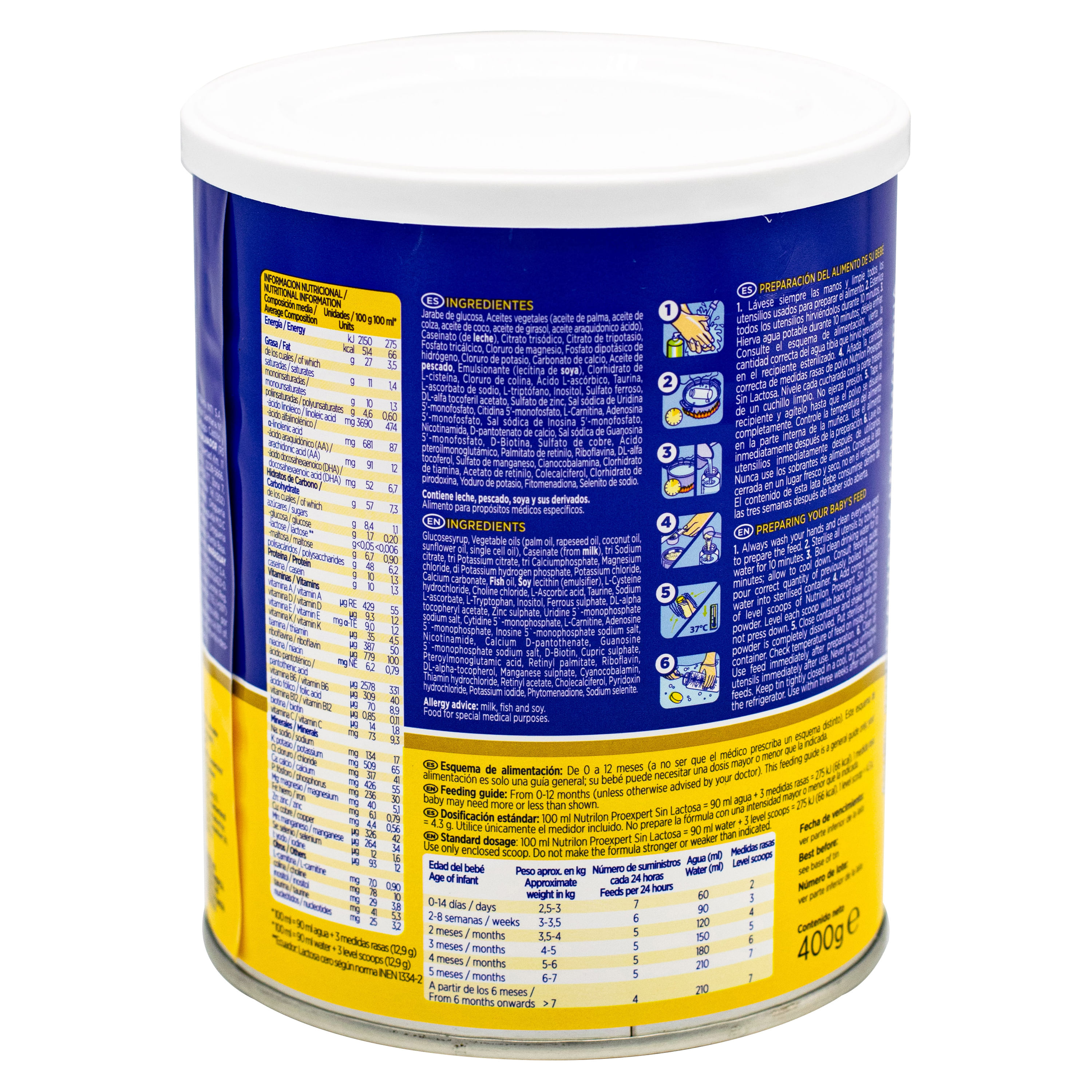 Nutrilon Sin Lactosa - Polvo 350 g - Especialidades