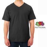 Tshirt-Fruit-Of-The-Loom-para-Caballero-Cuello-V-Color-Negro-Talla-L-4-35585