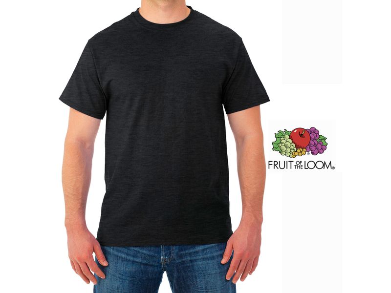 Tshirt-Fruit-Of-The-Loom-para-Caballero-Cuello-Redondo-Color-Gris-Oscuro-Talla-S-4-35595