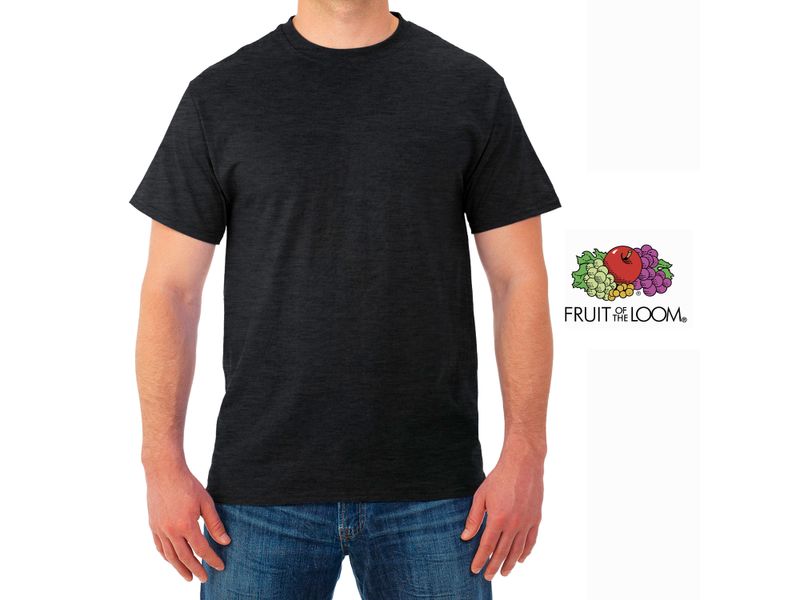 Tshirt-Fruit-Of-The-Loom-para-Caballero-Cuello-Redondo-Color-Gris-Oscuro-Talla-L-4-35597