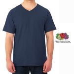 Tshirt-Fruit-Of-The-Loom-para-Caballero-Cuello-V-Color-Azul-Talla-L-4-35601