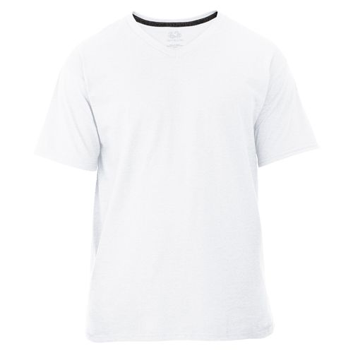 Camiseta Fruit Of The Loom Cuello V, color blanco -Talla L