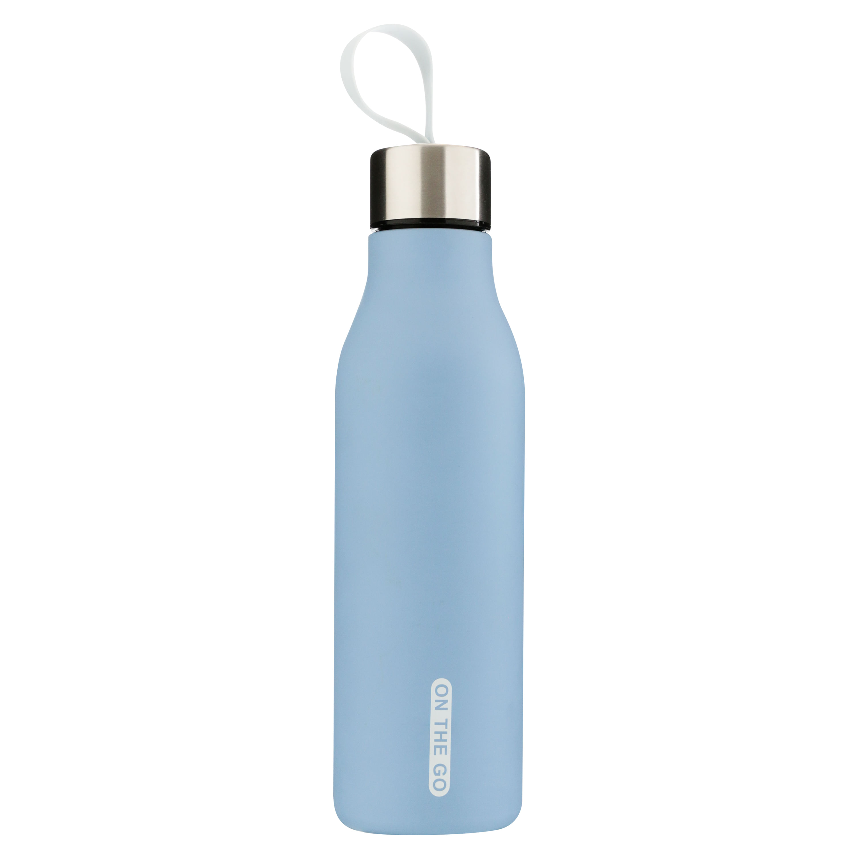 Botella de acero inox. con tapa y doble seguro. Personalizable. Edició -  Marca2