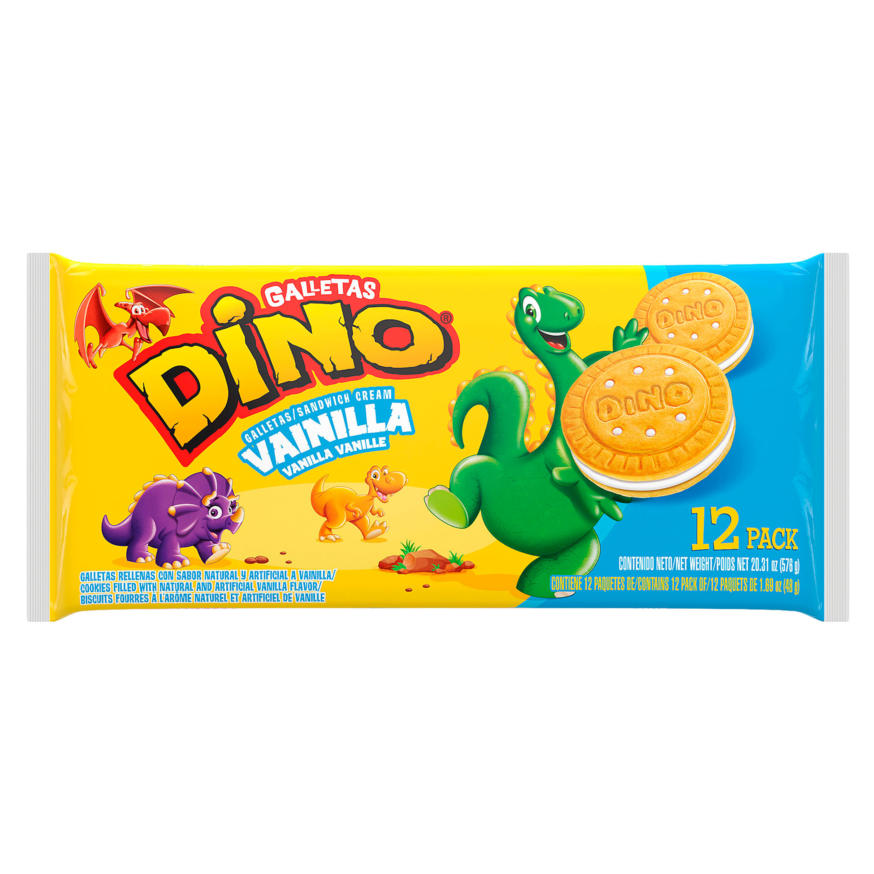 Galleta dinosaurios Arcor vainilla 150gr