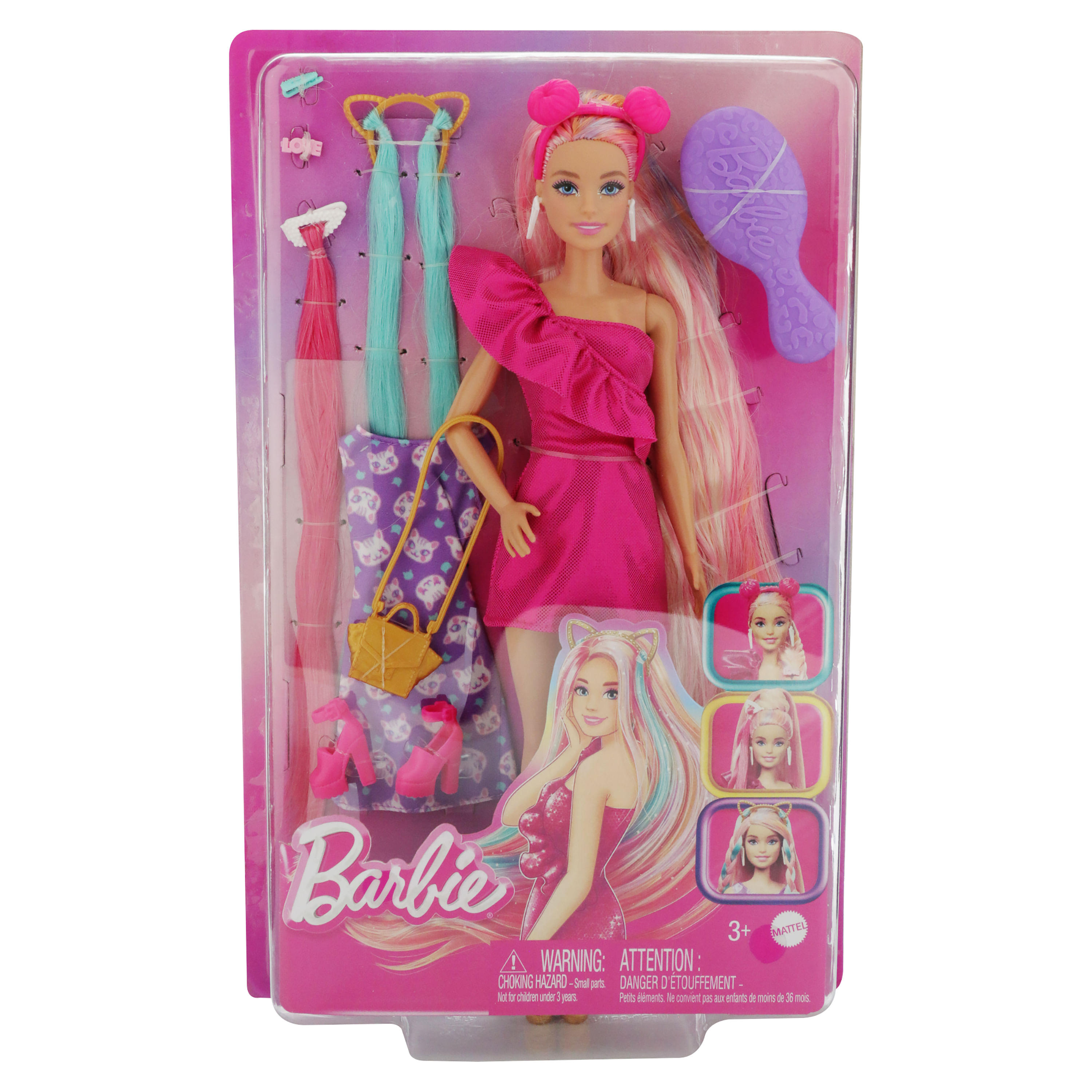 Muñeca Barbie Cabello Arcoiris Extra Largo