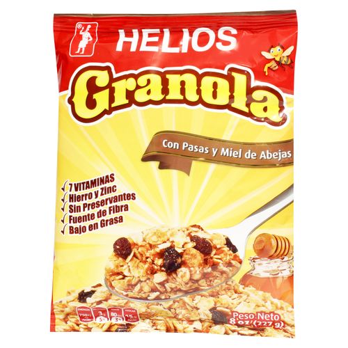 Granola Helios Con Pasas Miel 227 g