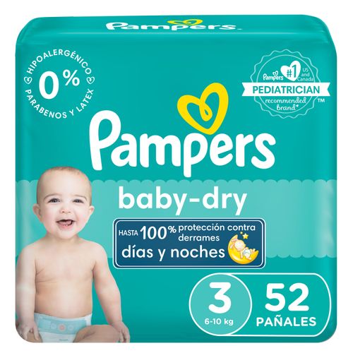 Comprar Pañales Pampers Baby-Dry, Talla 3, 7-15kg - 144Uds