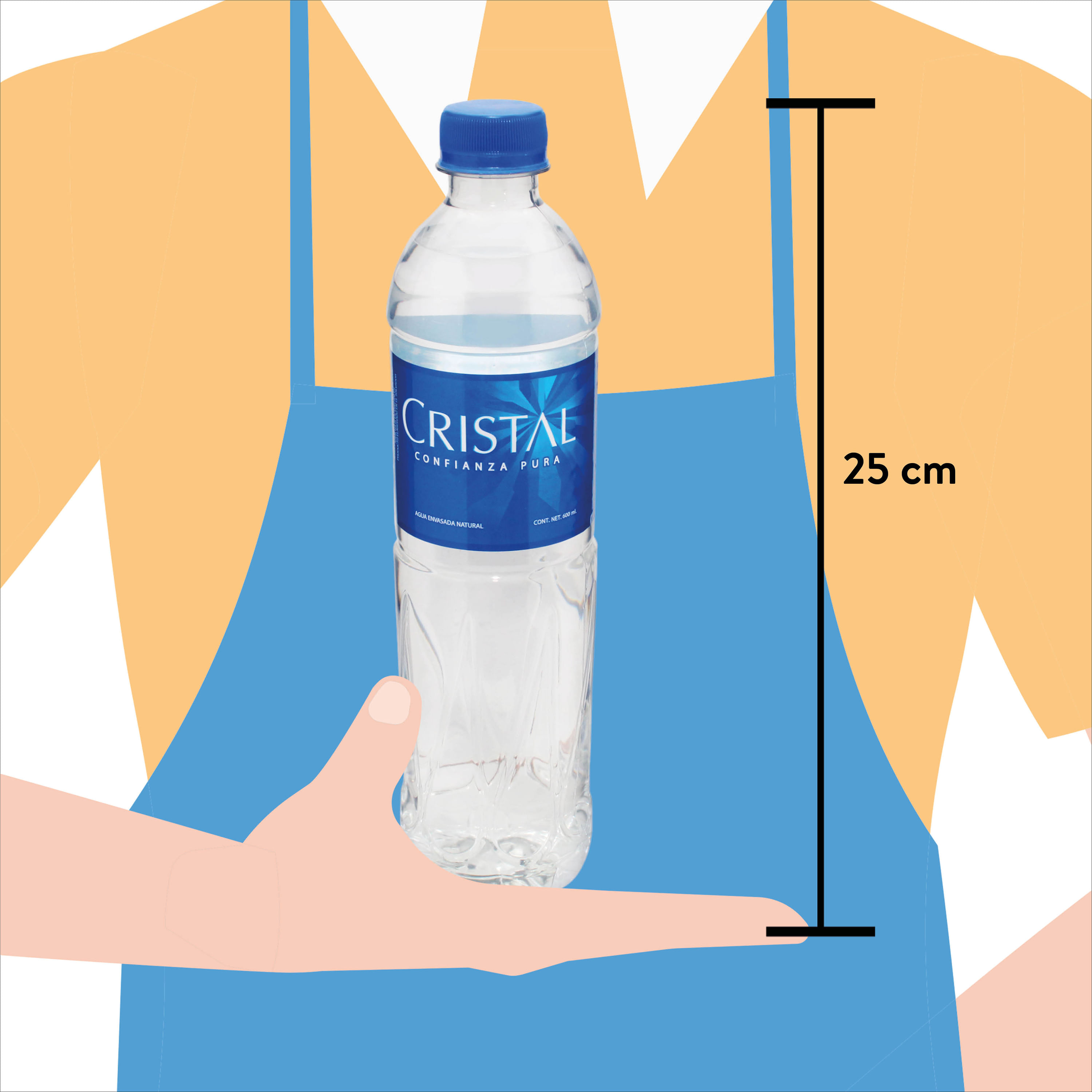 Botella Agua Cristal Healsi 40cl - Etiqueta adhesiva todo color, botella de agua  cristal 