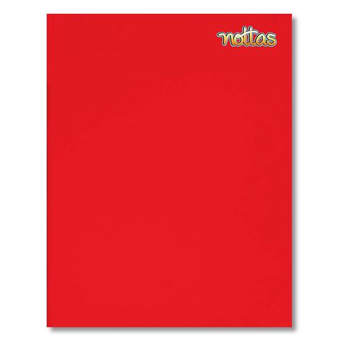 Cuaderno Nottas Grapado Rojo Rayas - 80 Hojas