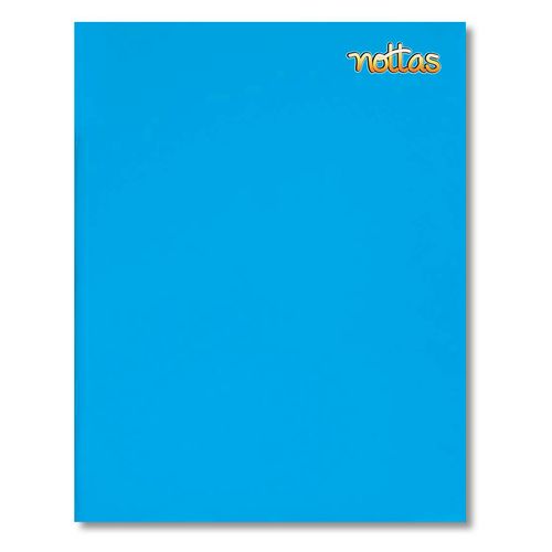 Cuaderno Nottas Grapado Celeste Rayas -  80 Hojas