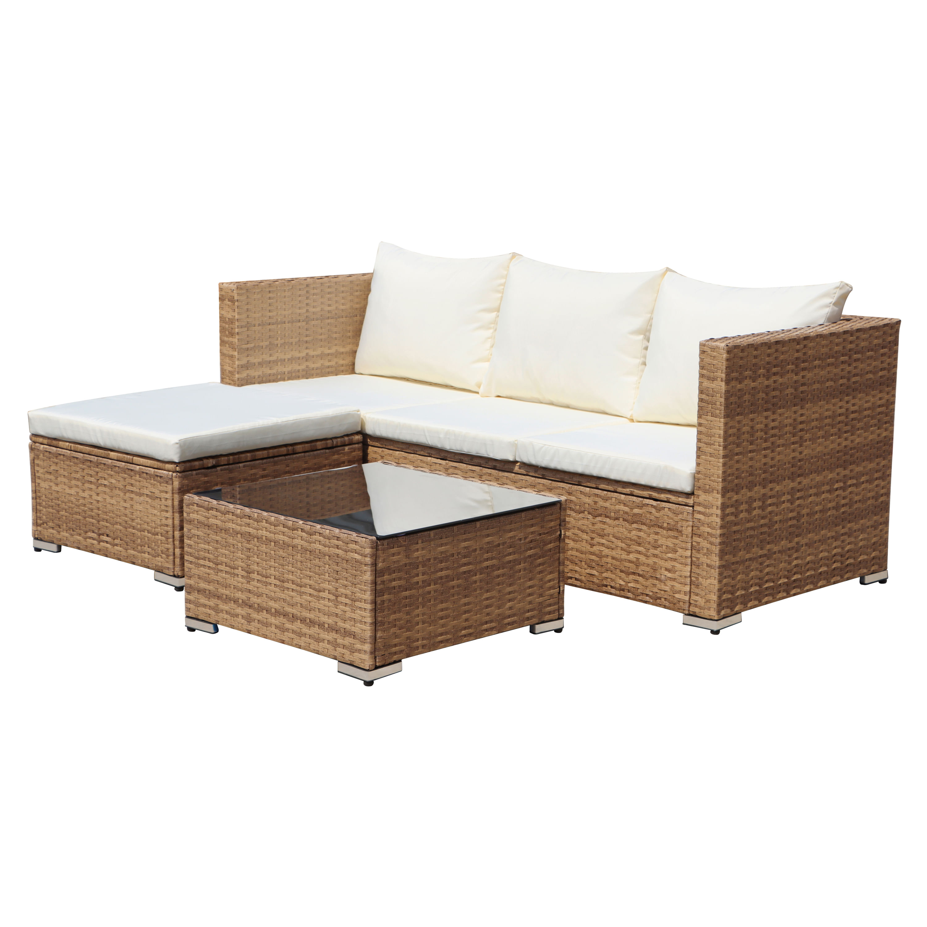 Comprar Ht Set Sala L Beige Rattan Walmart El Salvador