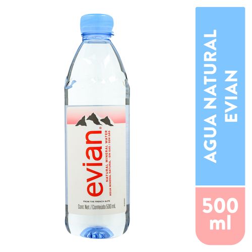 Botella de agua mineral de cristal 50cl