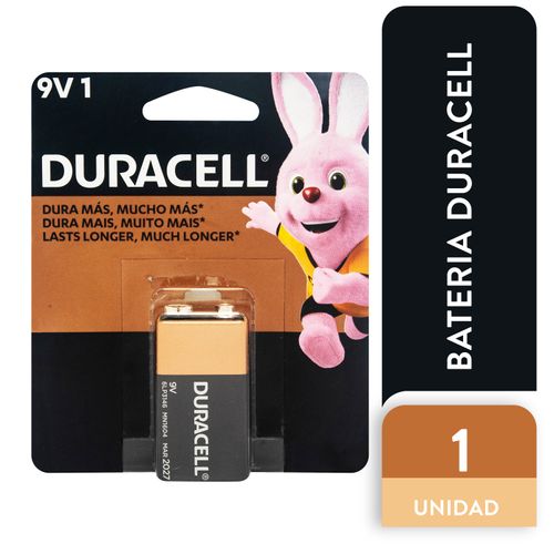 Bateria Duracell alcalina  de 9 voltios - 1 ud