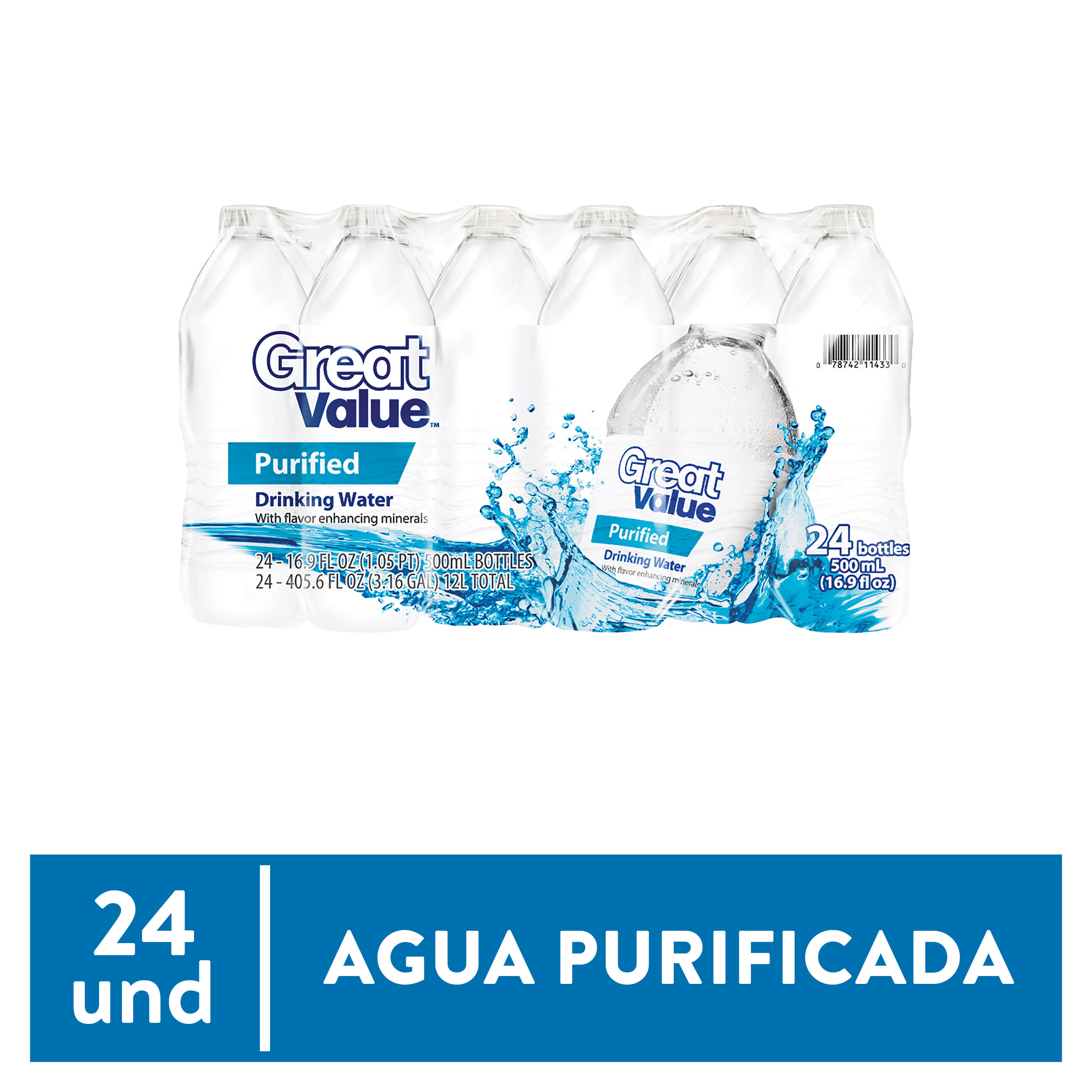 Agua purificada 500ml c/40 pz.