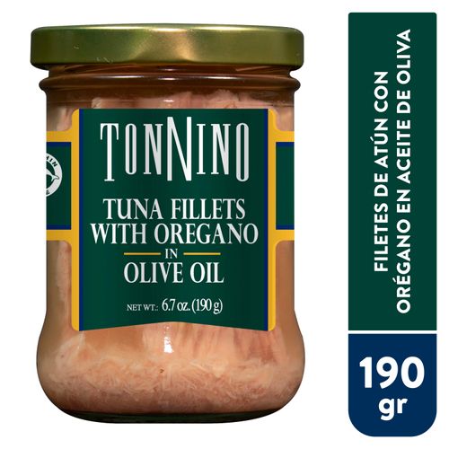 Atún Tonnino Filetes Oliva Oregano 190 g