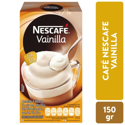 Nescafé® Cappuccino Vainilla Sobre 25 g 6 Unidades