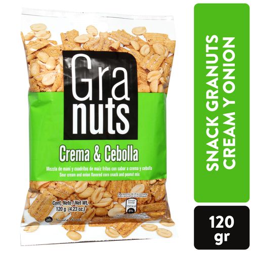 Maní Granuts sabor crema y cebolla - 120 g