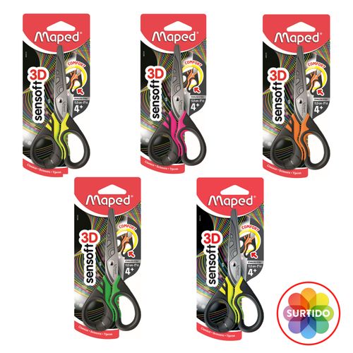 Tijeras Maped Sensoft Fluo- 13.5cm