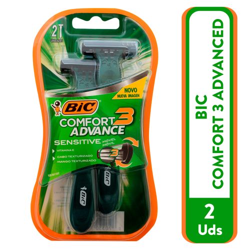 Rasuradora Bic Comfort 3H Sensitive - 2 Unidades