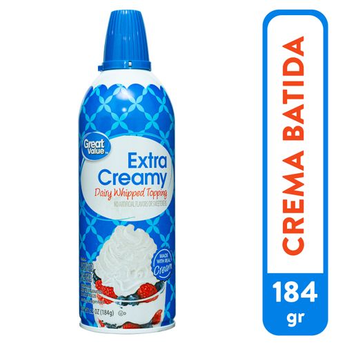 Crema Batida Great Value Extra Creamy - 184gr