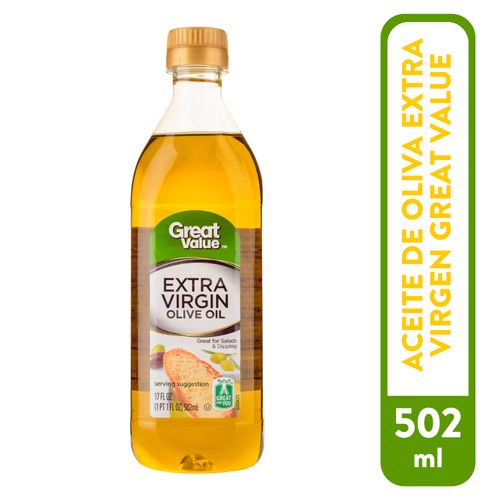 Aceite de olivo extra virgen Great Value botella  - 502 ml