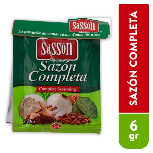 6 Pack Sazon Sasson Completa Sobre - 36 g