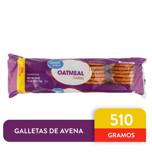 Galleta Great Value de avena - 510 g